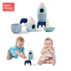 Baby Silicone Blocks Building Rocket Toy Model Building Block Teether Toy Food Grade Silicone Children Chew Toy Baby Accessories 1