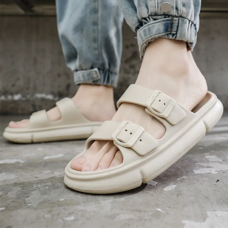

Slippers Men Women Pillow Slides Sandal Summer Outdoor Beach Shoes Eva Buckle Home Bathroom Men Flip Flops