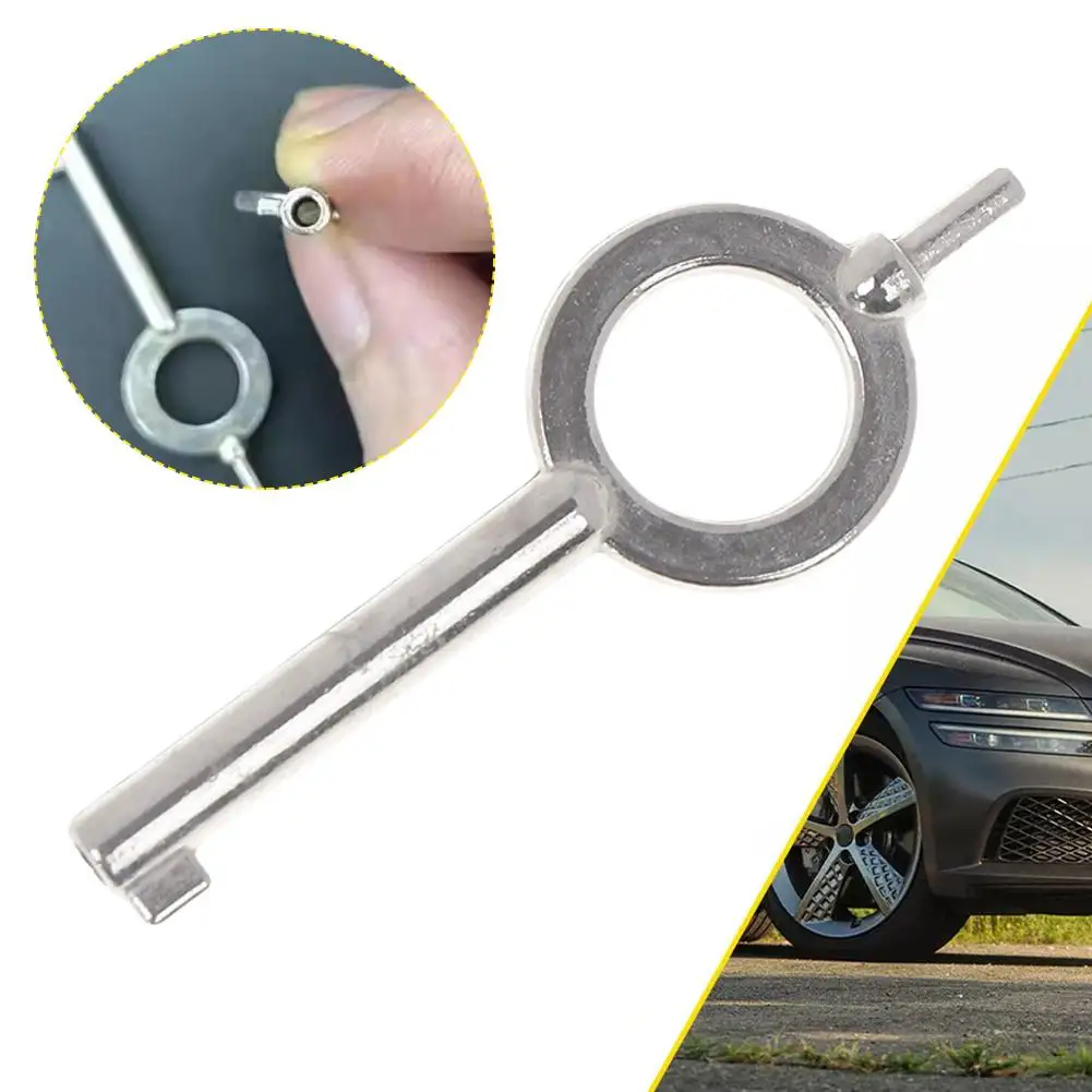 1pcs American Style Universal Flat Key Blank Special Key Handcuffs Lock Zinc Alloy Keychain