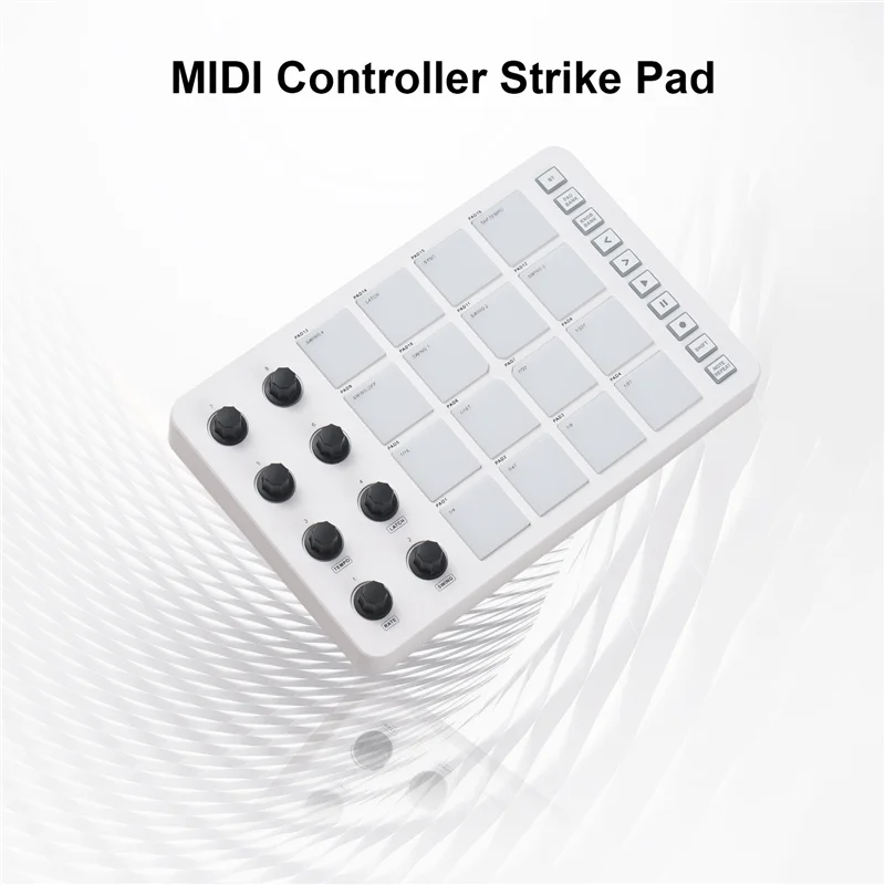 M-VAVE MIDI Controller Strike Pad RGB Backlight MIDI Keyboard BT Connection Low Latency 3.5Mm Output Interface Pad