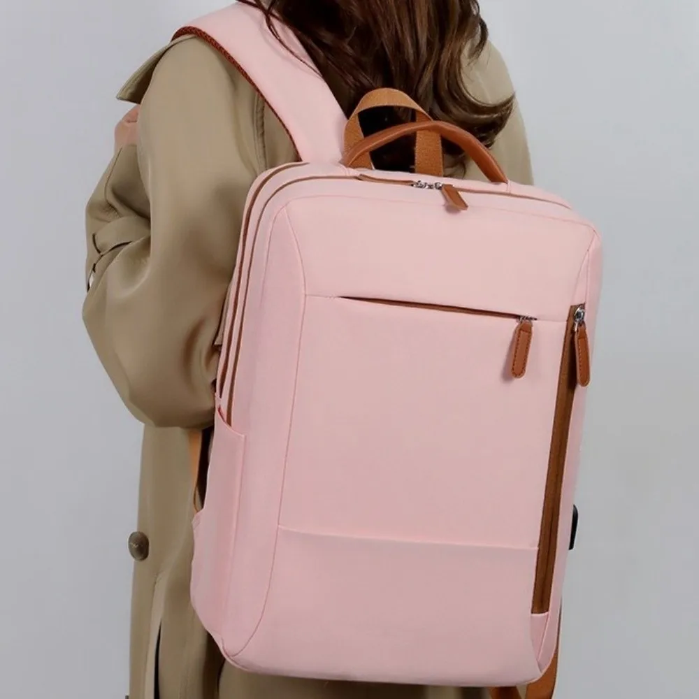 Oxford Laptop Backpack Large Capacity Wear-resistant Student School Bag Multi-layer With Luggage Belt Business Backpack Women 1