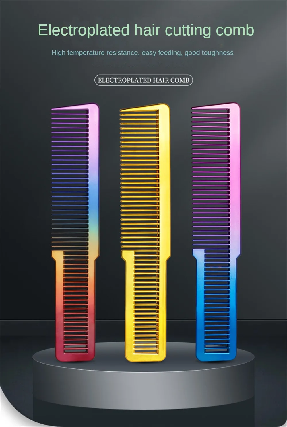 Heat Resistant Styling Tools Good Toughness High Performance Feel Comfortable Professional Hair Clipper Save Time Fading Comb
