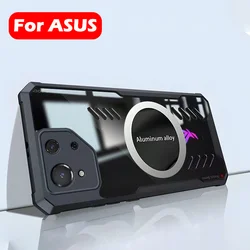 Premium Graphene Heat Dissipation Car Phone Holder with Black Protective Cover Shell for ROG 7 Pro (Translucent black)