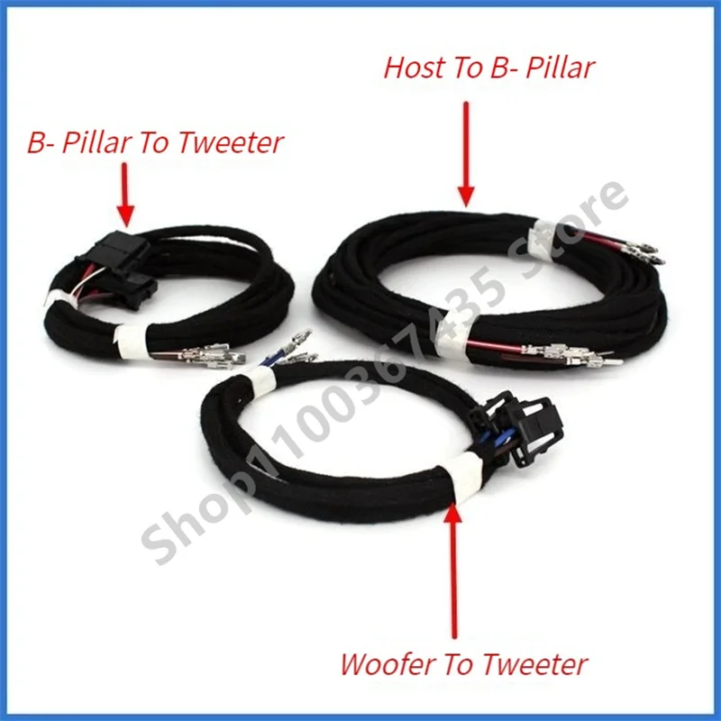 Rear Door Horn Wiries Harness Door Speaker Sound System Wiring For VW Golf MK6 MK7 TiguanL ID.3 ID4. ID.5