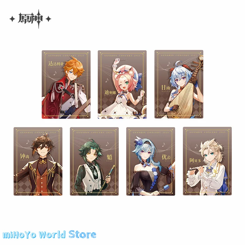 

MiHoYo Official Genuine Genshin Impact Souvenir Card ZHONG LI Dusty Wahine Theme Series Concert TARTAGLIA Character Doujin Gifts