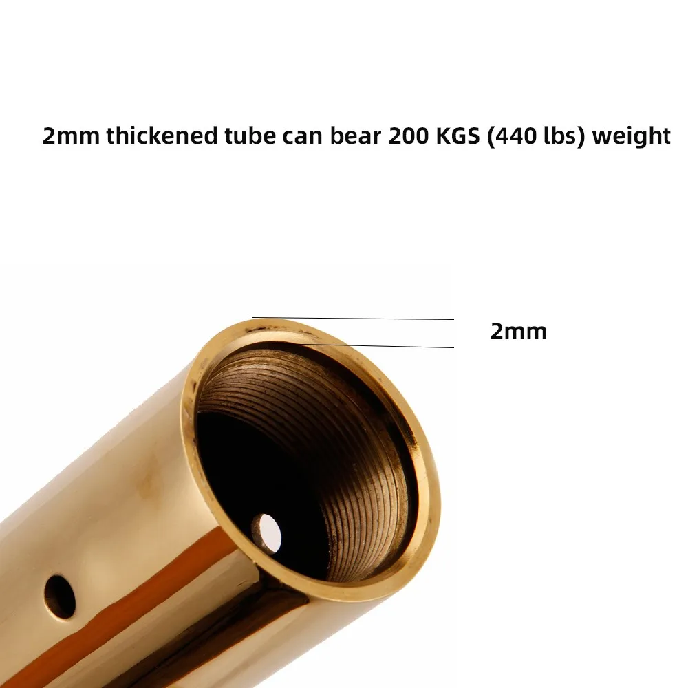The 250mm pole dance extension tube is applicable to steel pipes with a diameter of 45mm.