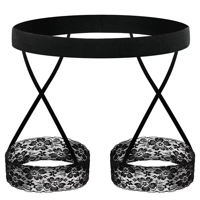 Backless Panties Men Sexy Underwear Lace Garter Belt Showing Butt Buttocks Thong Shorts Erotic Hombre Male Lingerie Gay