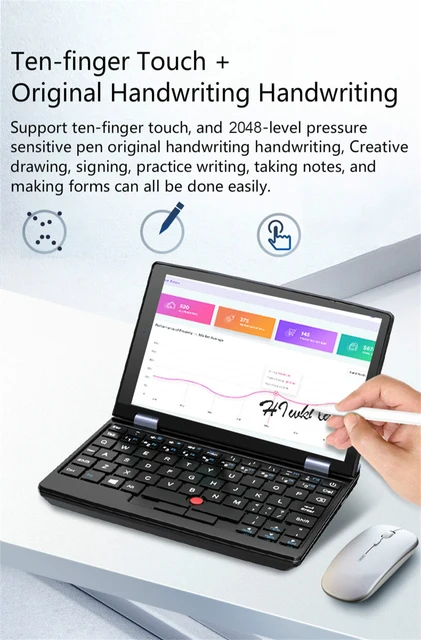 Pocket Notebook J4125 J4105 – Mini Pc Portable Avec Écran Tactile 7 Pouces,  Windows 11, Netbook 2048, Sensibilité À La Pression - Ordinateurs Portables  - AliExpress