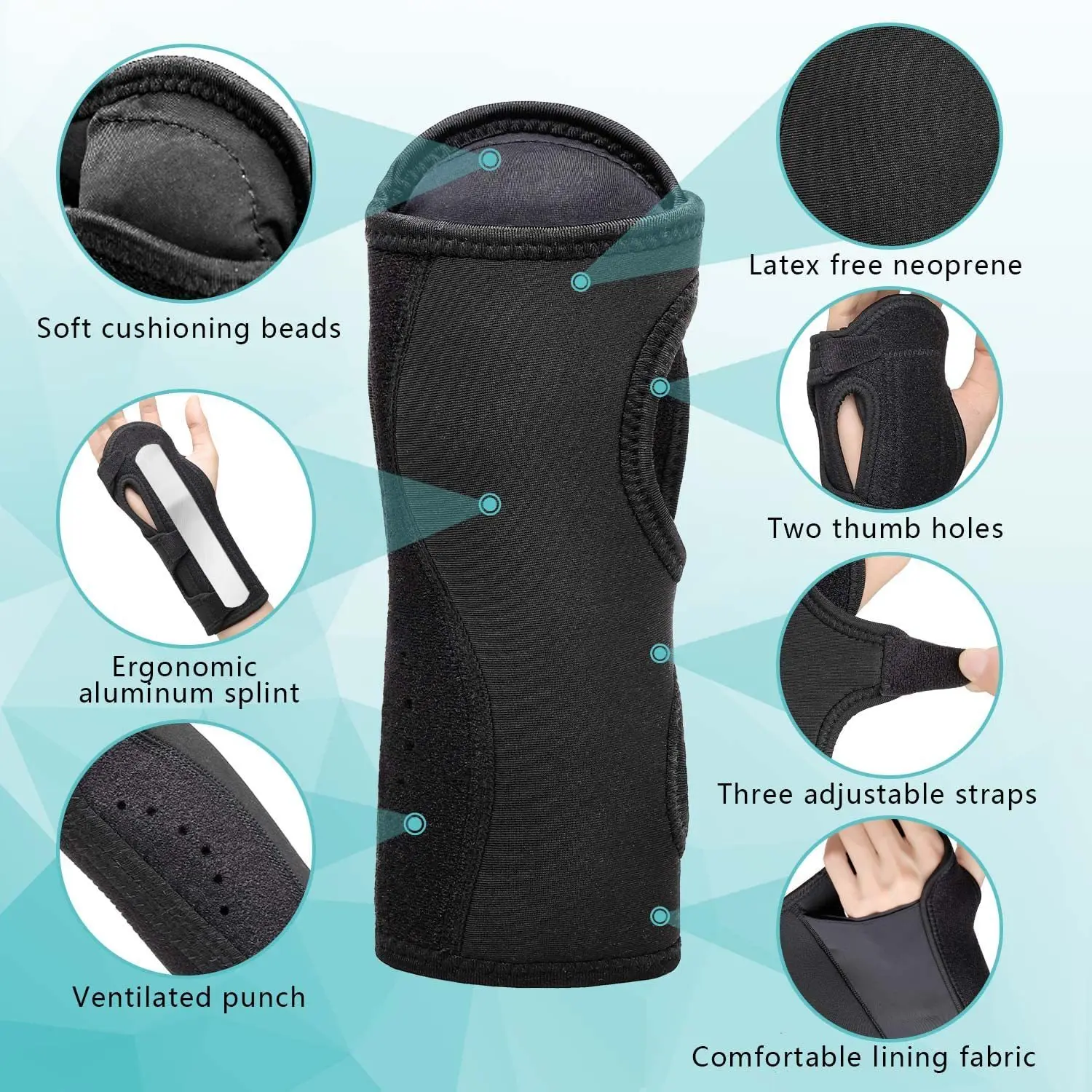 Adjustable Wrist Fitted Stabilizer Splint Carpal Tunnel Hand Compression Support Wrap Wrist Injuries Pain Relief wrist brace wrist guard wrist straps wrist support wrist support band