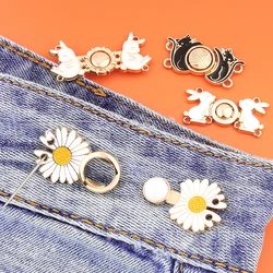1PC Jeans Skirt Waist Buckle Waist Closing Tighten Waist Button Detachable Metal Pins Adjustable Waist Clip Ornament Button