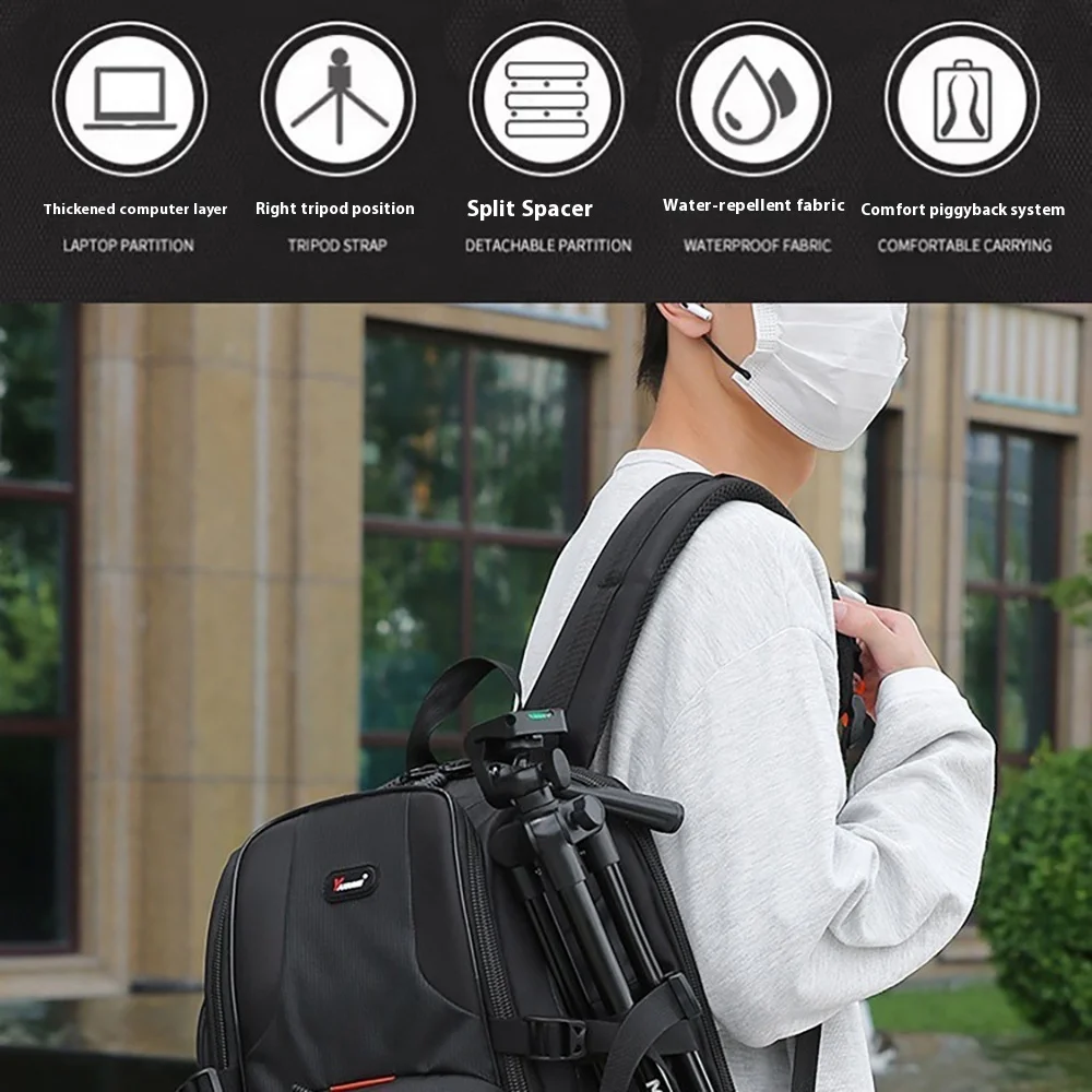 New Large Capacity Photography Backpack Waterproof