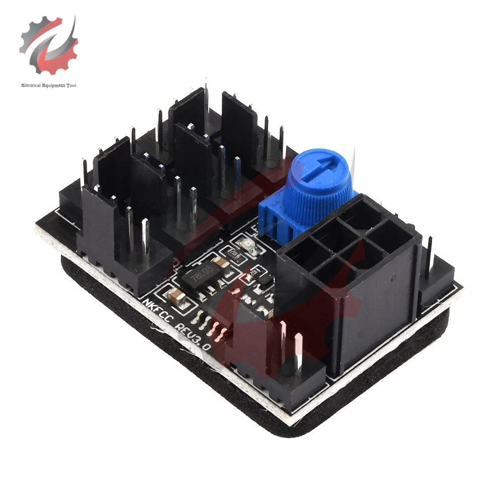 Hub Ventole PWM A 4 Pin Per PC - Splitter Di Alimentazione 1-to-4, Cavo Intrecciato Nylon, 12V, Per Raffreddamento Desktop