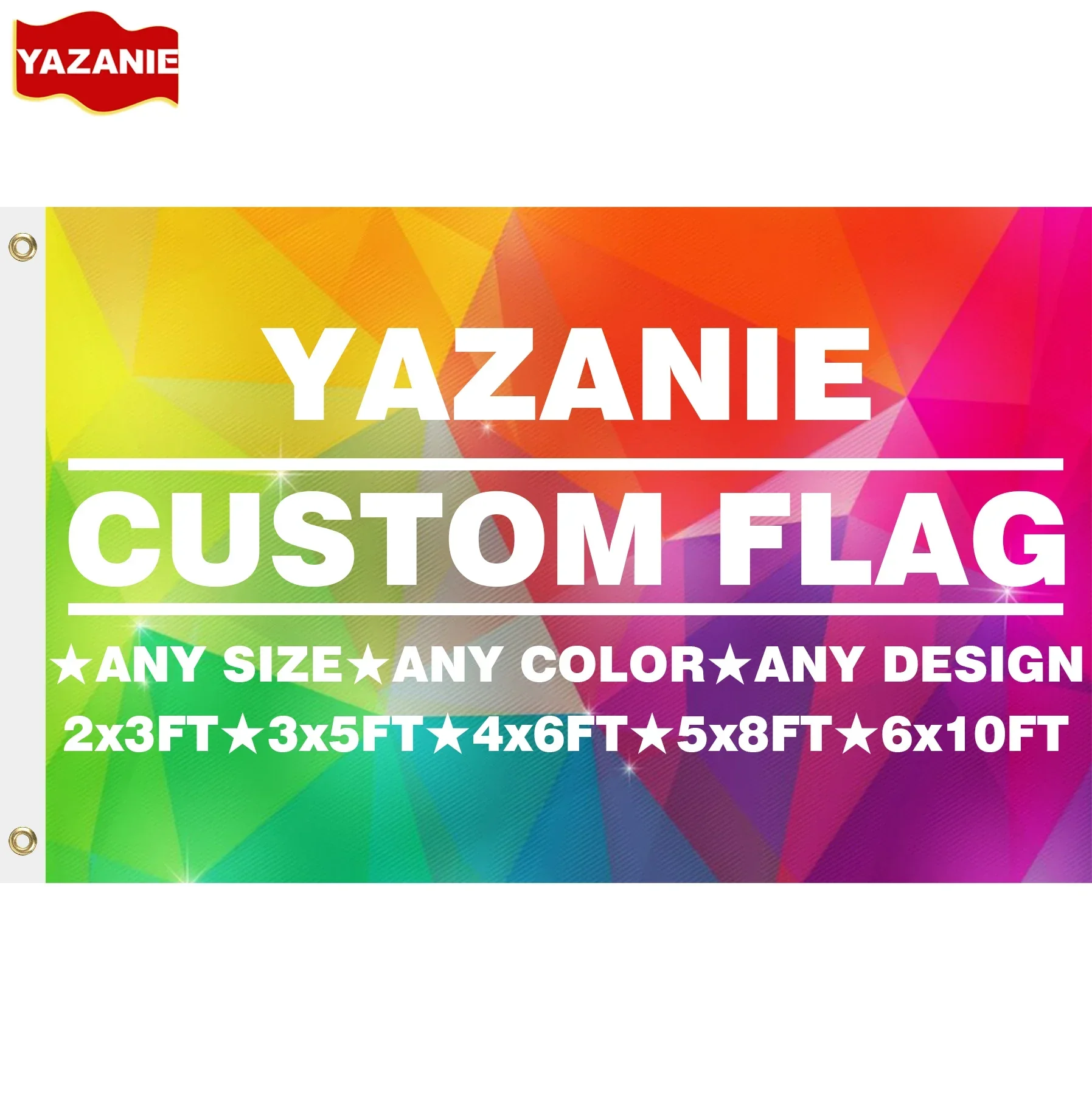 Any Size Custom Polyester Flag Print Photo Logo Text Banner 3x5/2x8/4x6 ...
