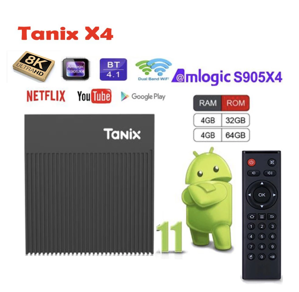 Global-version-Tanix-X4-Android-11-Amlogic-S905X4-dual-2-4G-5G-Wifi ...