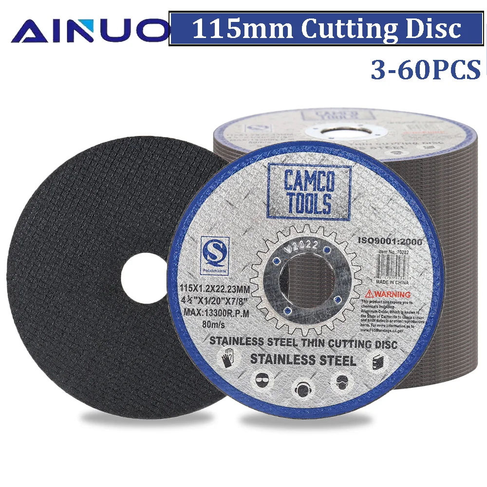 115mm Metal Cutting Disc Resin Grinding Wheel 4.5 Circular Saw Blade for Angle Grinder Cutting Metal Stainless Steel 3-60pcs angle grinder round disc polishing wheel 50pcs resin aggressive cutting wheel for stainless steel metal woodworking sanding