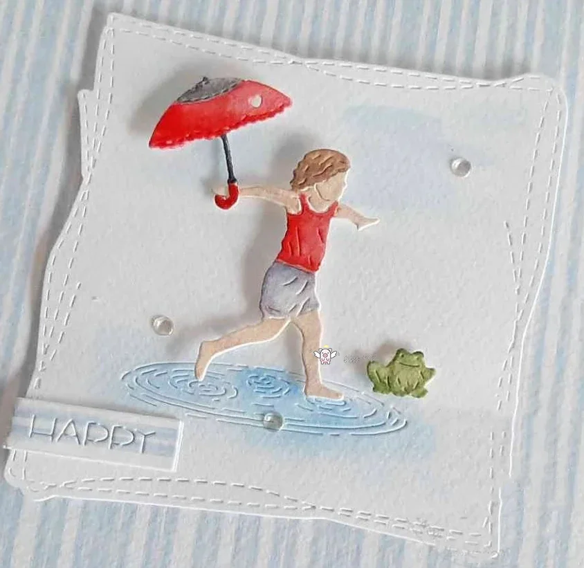 Mmao Metall-Stanzformen, Stanzformen für Laufenden Jungen, Scrapbook-Papier-Bastelmesser, Schablonen, Stanzschablonen – Detail 1