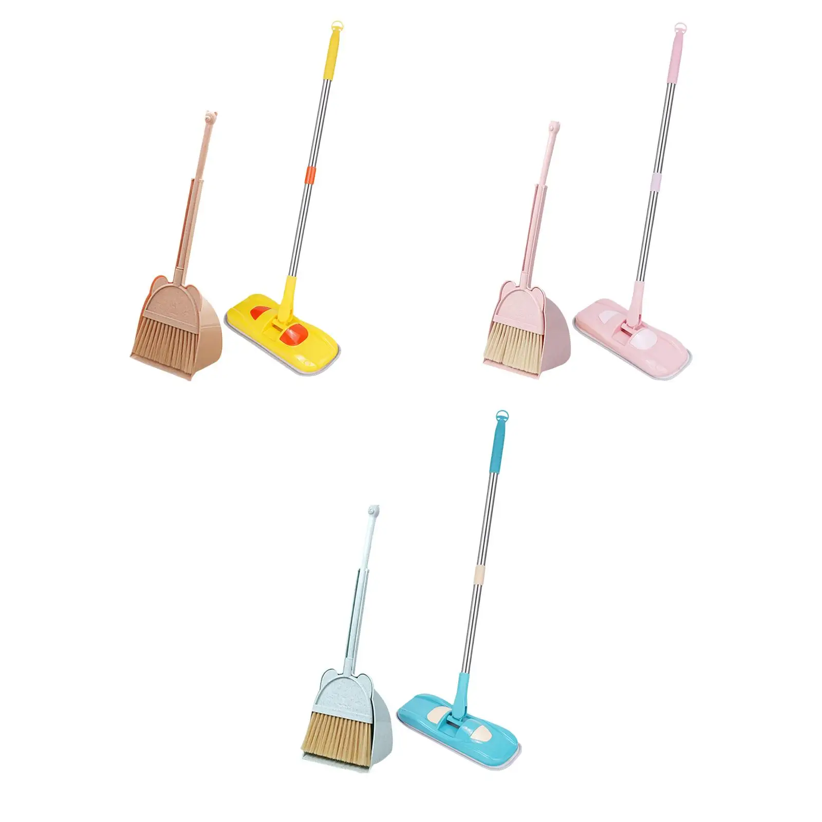 Children Housekeeping Cleaning Tools Mini Broom and Dustpan Mop Set Pretend Play for Preschool Kids Housekeeping Role Play Sets 6