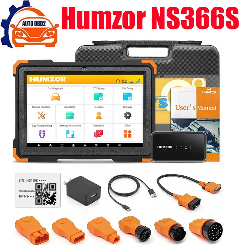

2023 Humzor NS366S OBD2 Car Scanner Tablet Full System Auto OBD 2 EOBD Diagnostic Tools For SAS CVT Gear Learning 13 Reset