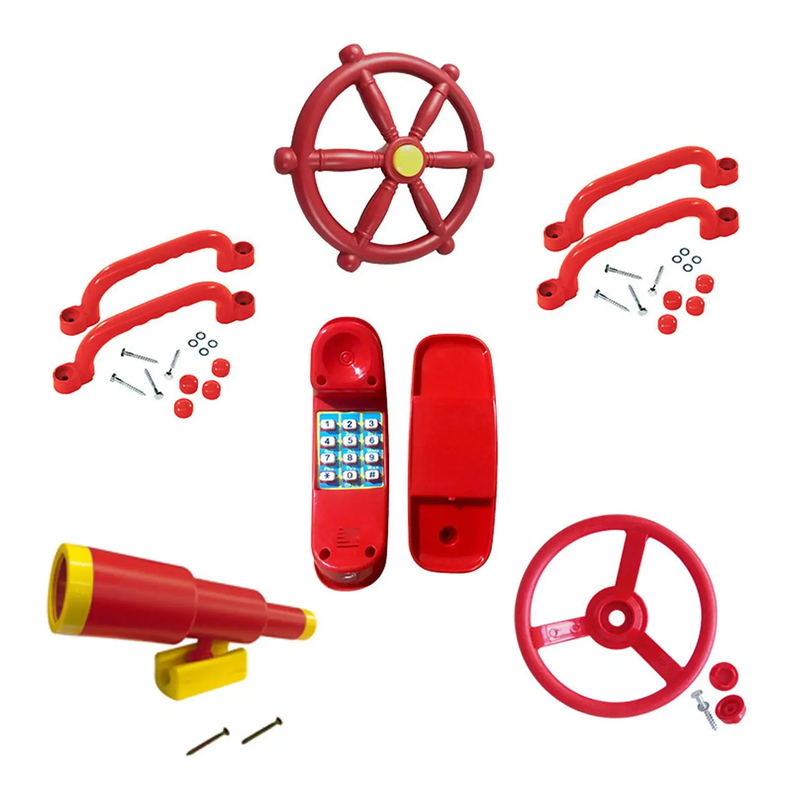 

Playground Equipment Safety Handle Bars Pirate Ship Parts Outdoor Playset for Backyard Tree House Jungle Gym Play House Gifts