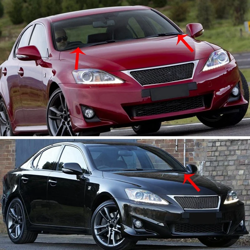 Windshield Molding Trim 1Pair Windshield Pillar Molding With Clips Kit For Lexus Is IS200D IS250 IS300 IS350 2006-2013 75552-53020 75551-53020