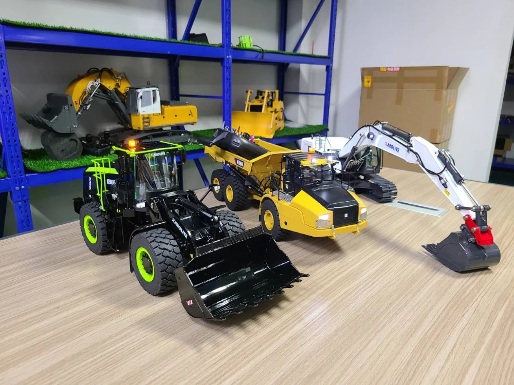 Sc5c5ee9f70c040c1a2d7ce8933874cdaP KABOLITE RC 1/18 K966 ładowarka 336GC koparka hydrauliczna K960 ciężarówka hydrauliczna zabawki dla chłopca modelu maszyn budowlanych