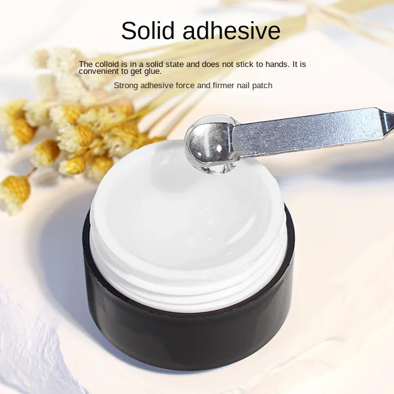 Easy Stick Solid Nail Patch Gel Gummy Adhesive Bond 8ml UV Glue No-Flowing Modelling Stick Tips Clear Solid Nail Art UV Gel nail glue nail gel nail extension gel