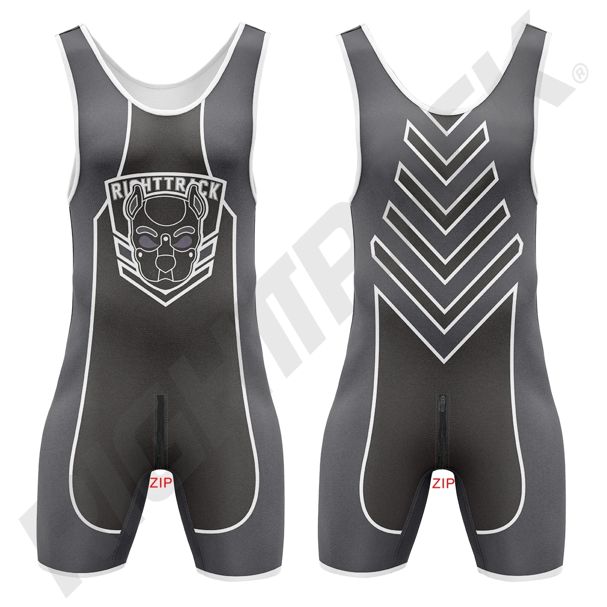 Mens Play Singlets Front Back Zipper SexyMan Bodysuits RT One-Piece Undershirts Wrestling Powerlifting Sleeveless Sleepwear 3