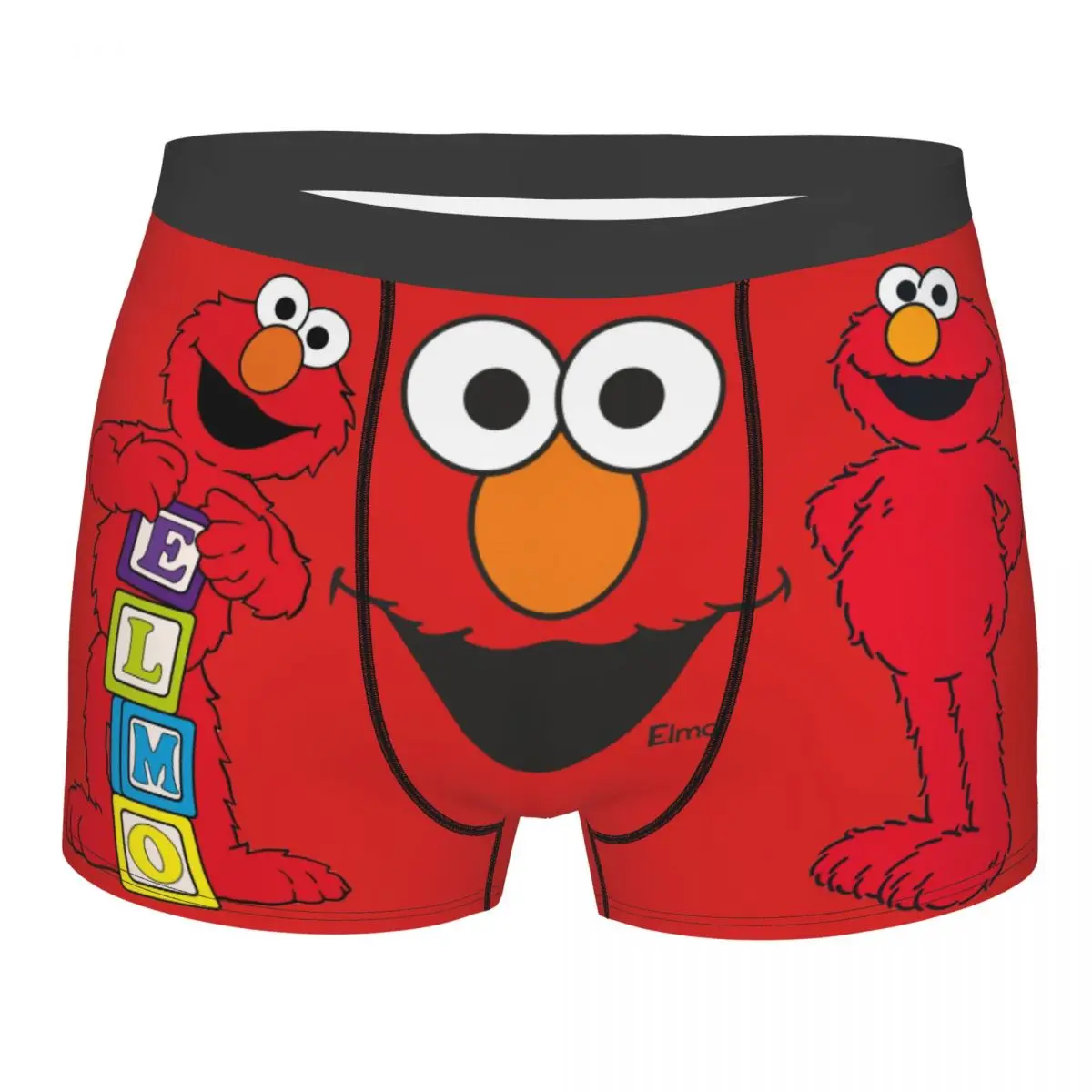 

SESAME Street Elmo Man'scosy Boxer Briefs,3D printing Underpants, Highly Breathable High Quality Birthday Gifts