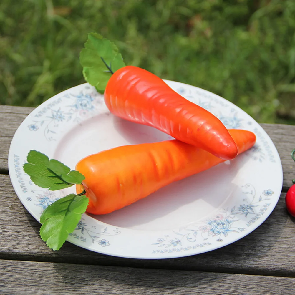 5 Pcs Kids Playsets Fake Carrots Vegetable Toys Simulation Vegetables Decorations for