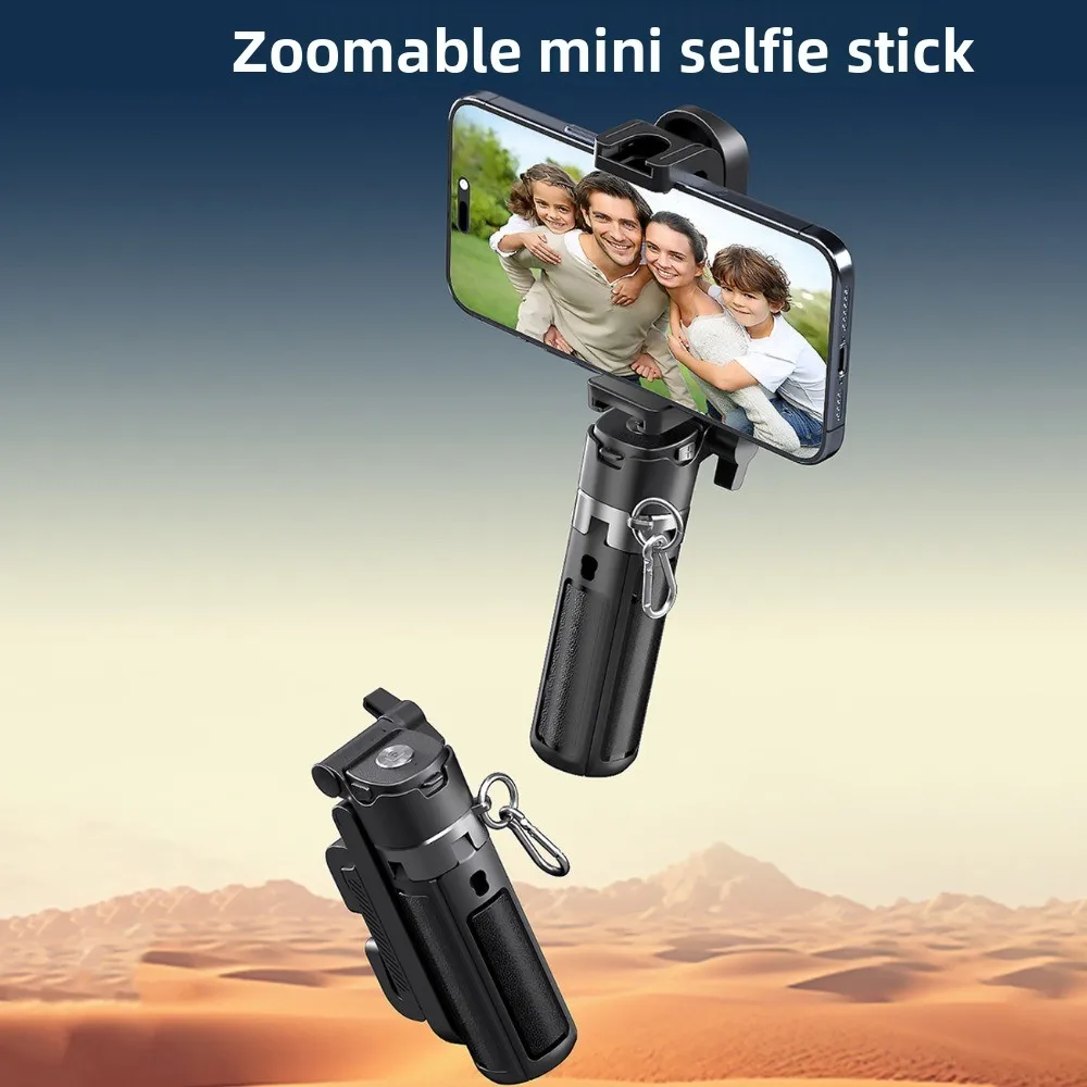 Zoom Bluetooth Statief Verstelbaar Telescopisch Lichtgewicht Uitschuifbare Selfie Stick Stand Vlog Fotografie_voghion.com