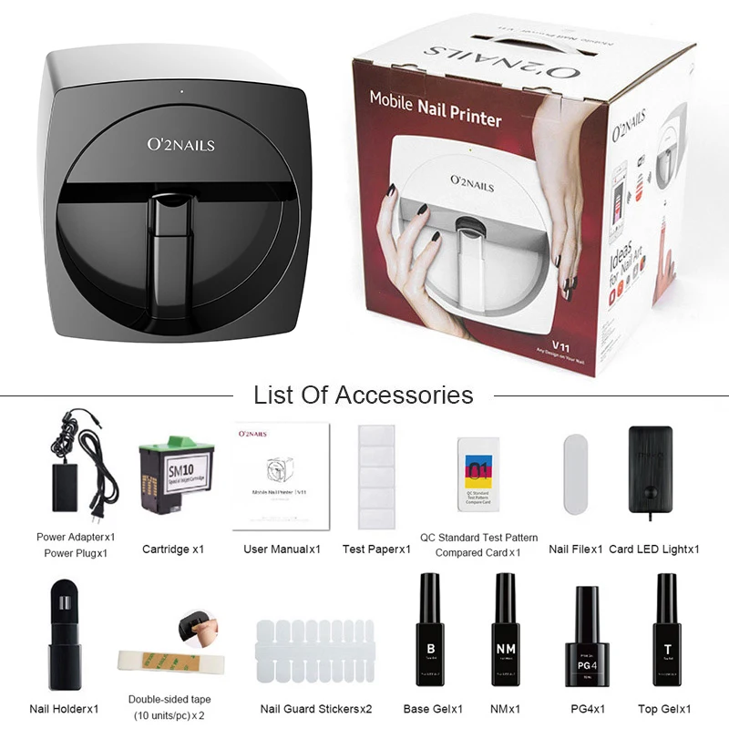 O2NAILS ネイルプリンター V11 LEDライトセット O2NAILS ネイルプリンター V11 LEDライトセット Portable O'2