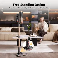 Aspirateur sans fil Proscenic P11 Ultra, aspiration de 40 kPa, autonomie de 40 minutes, brosse anti-emmêlement, tuyau réglable et corps léger de 1,6 kg, filtration à 4 couches, phares LED verts, nettoyage polyvalent multi-surfaces, chargement rapide et design peu encombrant 8