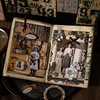 55Pcs Material Retro Handbook Digital Hard Card Handmade Priming Notebooks Background Writing Pads Scrapbook 171*116mm 5