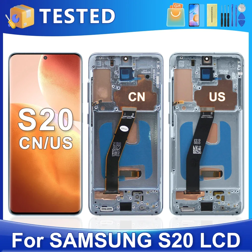 ЖК-дисплей с сенсорным экраном и дигитайзером в сборе для Samsung G980 G980F G981 G981F