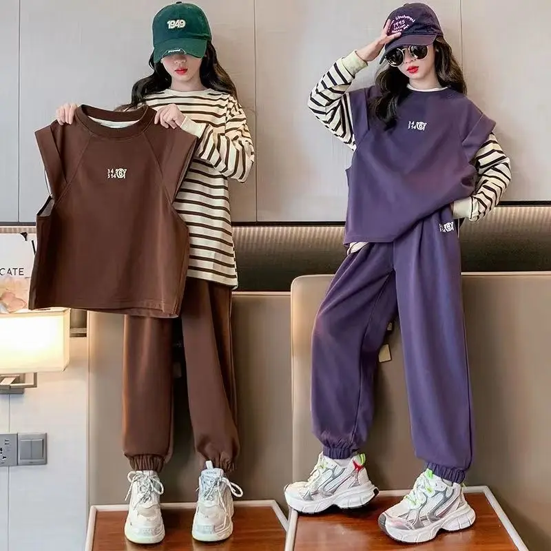 Girls' 3-Piece Casual Sports Set 1