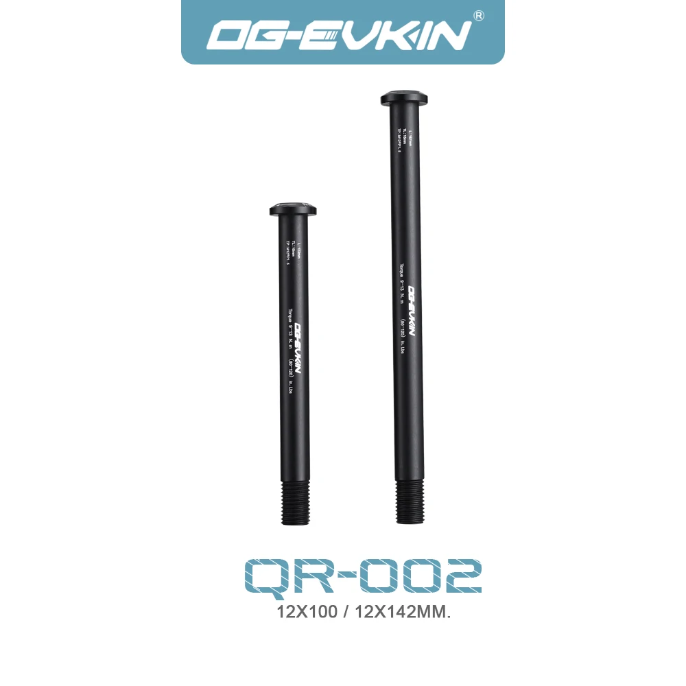 OG-EVKIN QR-002 Road Bike Disc Brake High Strength Thru Axle 12x142 12x100mm Rear Hub Front Fork Shaft Bicycle Skewer M12 P1.5