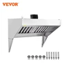 VEVOR 4/5/6/7/8/9FT Commercial Exhaust 201 Stainless Steel Concession Hood Under Cabinet Range Hood Kitchen Vent Hood Sliver 1