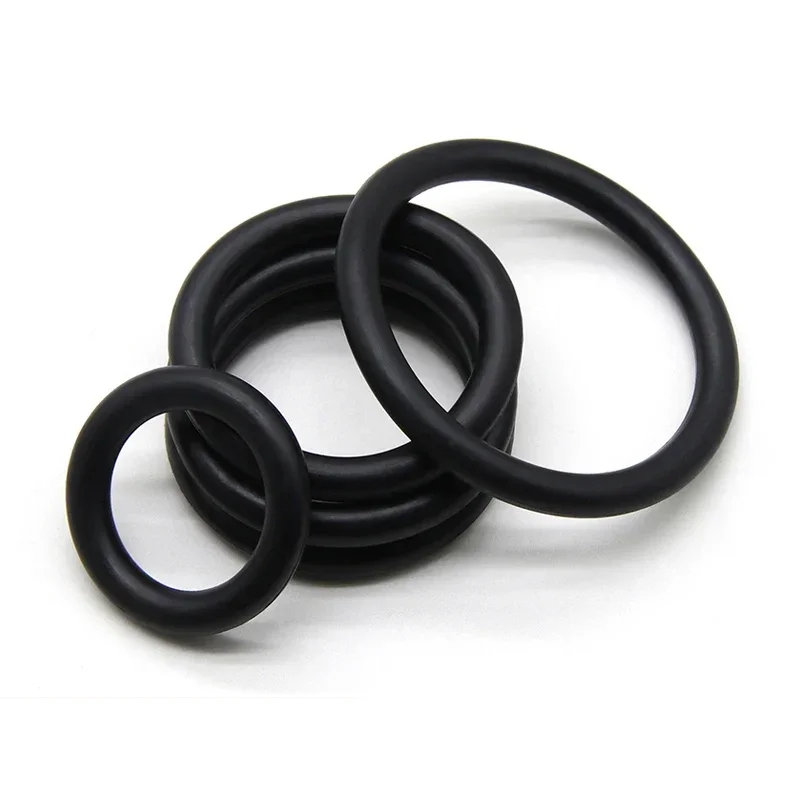 Rubber Seal Ring 50pcs NBR O Ring Seal Gasket Thickness OD 3~80mm CS 1 2 3 4mm Oil Resistance Washer Round Shape Nitrile Butadiene Rubber Spacer