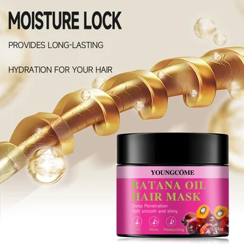 Maschera per capelli all'olio di Batana Riparazione rapida Desiccazione dei capelli Danni Maschera per capelli Trattamento Capelli lucidi Cura dei capelli Adatto a tutti i capelli nuovi 1