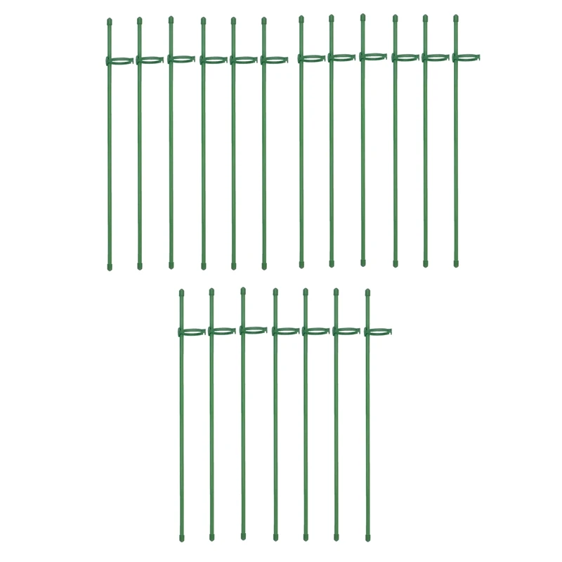 

Green Plant Stakes Green Adjustable Garden Single Stem Plant Support Stakes,19Pcs Plant Support Sticks With Rings For Indoor