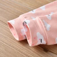 Spring Autumn New Toddler Baby Girl Snap Romper Clothes Cotton infants Girl Long Sleeve Jumpsuit with Headband Newborn Clothing 4