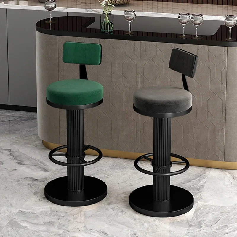 Taburetes de Bar de oficina de maquillaje, accesorios de recepción de lujo, sillas de Bar, tocador dorado alto, juegos de muebles de jardín LJX35XP