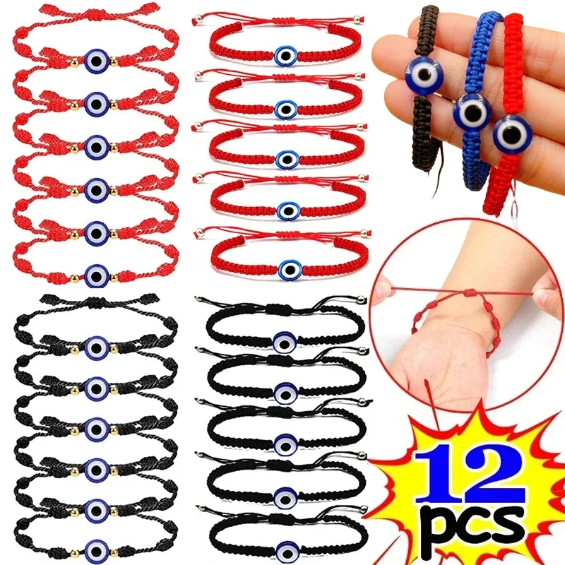 MEALGUET Pulseras De Cábala De Cuerda Roja De La Suerte Para Niños, Cordón Trenzado Hecho A Mano Y Giratorio Contra El Mal De Ojo Hamsa, Amuleto Judío, Joyería De Regalo Para