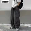 2022 Spring Autumn Trousers y2k baggy jeans for men Wide leg Pants Pockets Elastic Waist Streetwear Loose comfortable Pants 3