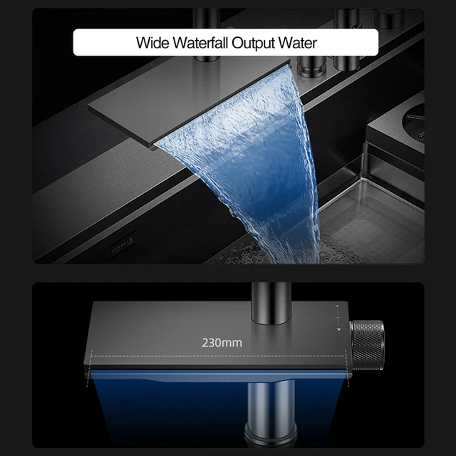 Asras ก๊อกน้ำจากสายฝนที่กำลังบินก๊อกน้ำสำหรับห้องครัวน้ำร้อนและเย็นสวิตช์มือจับเดี่ยวดึงออก360องศาก๊อกผสมห้องครัว 3