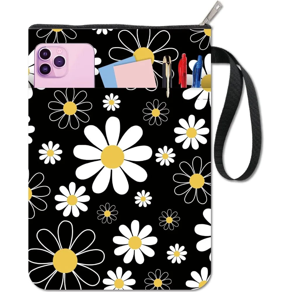 Book Protector Flower Book Covers Daisy Black Vintage Sleeve for Paperbacks