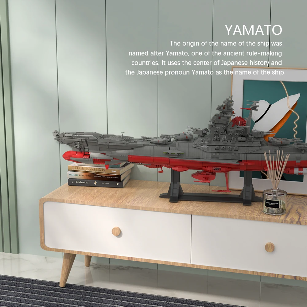 

MOC New Military Warship Space UCS Battleship Yamato Kit Cruiser Battle Ship Display Model Toys For Children Birthday Xmas Gifts