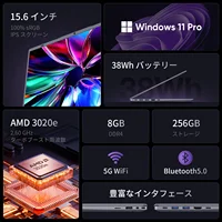 AMD Laptop Computer 15.6 inch FHD 8GB RAM 256GB SSD Dual Core Processor Up to 2.6GHz WiFi 5 BT5.0 Student and Business Notebook - Image 2