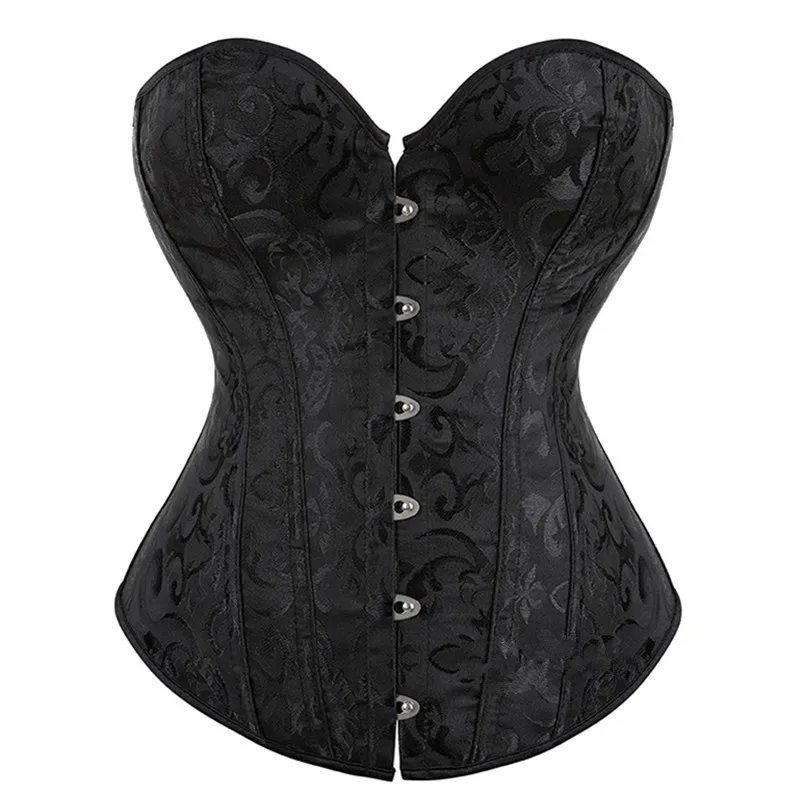 Description Picture 5 of itemSexy Vintage Victorian Slimming Body Shaper Corset and Bustier Brocade Jacquard Flower Women Burlesque Overbust Corselet