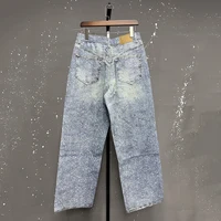 PFMarin- Jeans jeunesse College en biscuits pour hommes, pantalons à jambes larges, streetwear vintage, hip hop, vêtements pour hommes, chim28W4644 6